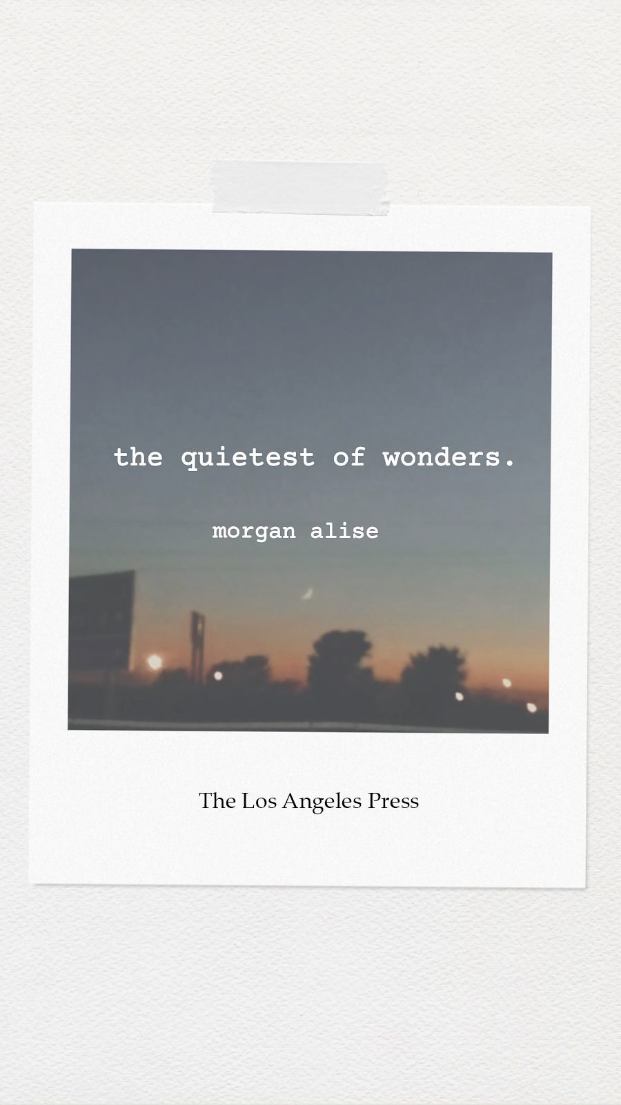 the quietest of wonders